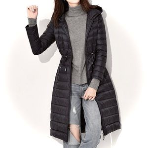 Slim Warm Vintage Black Duck Down Coat Ultra Light
